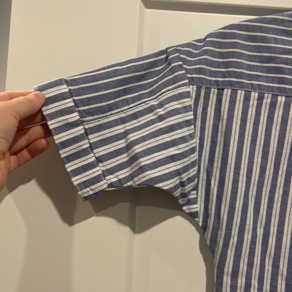 Boys, free assembly xSmall 4–5 button-down blue and white striped multi pattern - Picture 8 of 9